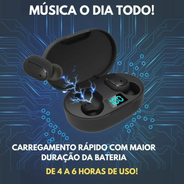 Fone De Ouvido Bluetooth Sem Fio Tws Microfone Todos Celular - Imagem 2