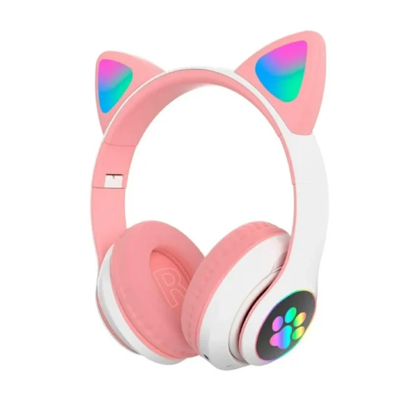 fone gato Fone De Ouvido carinha Sem Fio Bluetooth Com Orelhas De Gato - Imagem 2