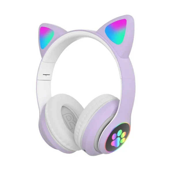 fone gato Fone De Ouvido carinha Sem Fio Bluetooth Com Orelhas De Gato - Imagem 5