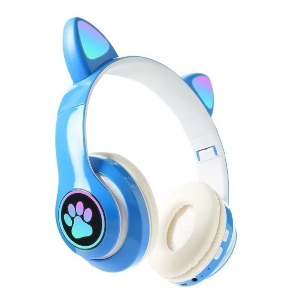 fone gato Fone De Ouvido carinha Sem Fio Bluetooth Com Orelhas De Gato - Imagem 3