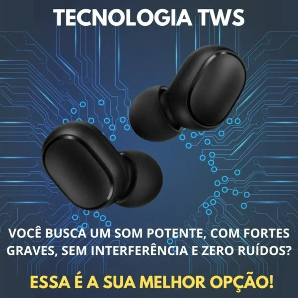 Fone De Ouvido Bluetooth Sem Fio Tws Microfone Todos Celular - Imagem 3