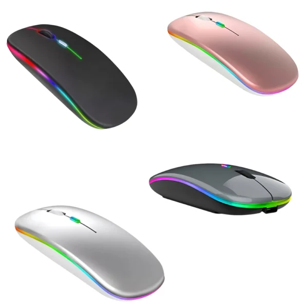 Mouses Wireless Recarregável Led Rgb 2.4 Ghz Sem Fio - Imagem 6