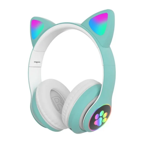fone gato Fone De Ouvido carinha Sem Fio Bluetooth Com Orelhas De Gato - Imagem 4