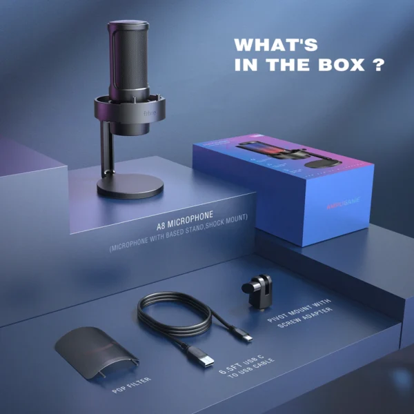 Microfone USB FIFINE para gravação e streaming em PC e Mac - Imagem 4